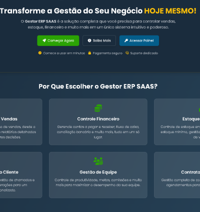 Sistema Erp Saas Gestão De Empresas
