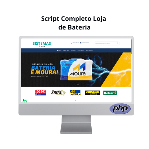 Script PHP Loja de Baterias