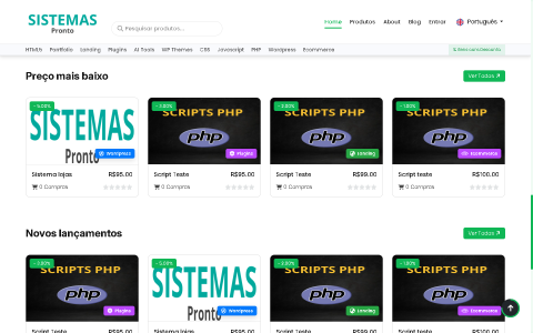 Script Completo Marketplace para Scripts e Códigos